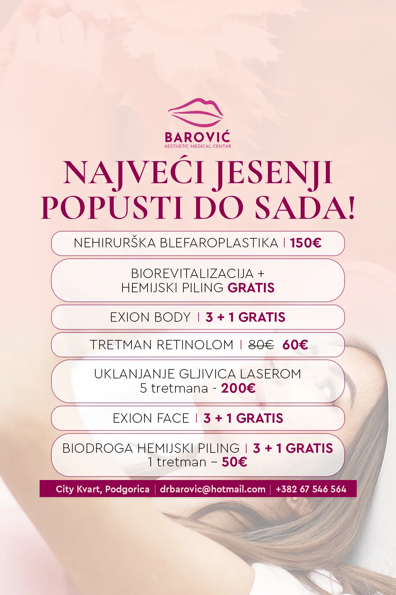 Najveca jesenja akcija estetika Dr Barovic 